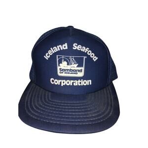 V10-Vintage 1980s Iceland Seafood Corp Trucker Snapback